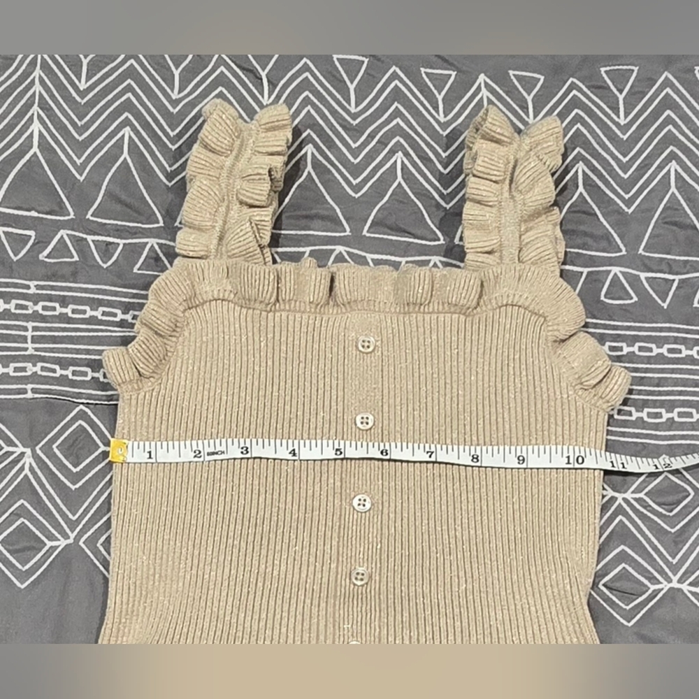 Janie And Jack Peplum Ruffle Sweater Top Size Youth 8 - Picture 3 of 6
